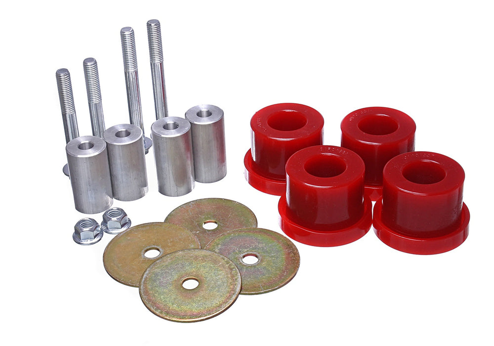 Energy Suspension 4.1139R Differential Carrier Bushing Set; Red; Rear; Performance Polyurethane; - Truck Part Superstore