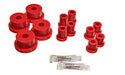 Energy Suspension 4.2141R Leaf Spring Bushing Set; Red; Rear; Performance Polyurethane; - Truck Part Superstore