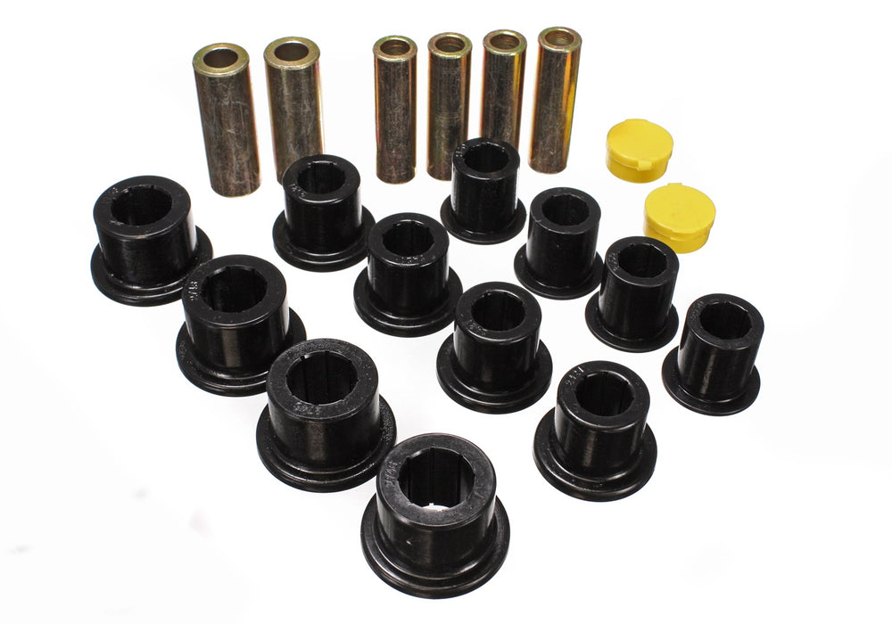 Energy Suspension 4.2148G Leaf Spring Bushing Set; Black; Front; Performance Polyurethane; - Truck Part Superstore