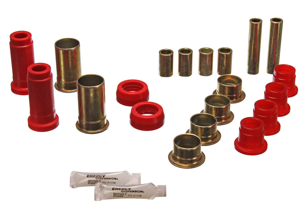 Energy Suspension 4.3130R Control Arm Bushing Set; Red; Front; Performance Polyurethane; - Truck Part Superstore