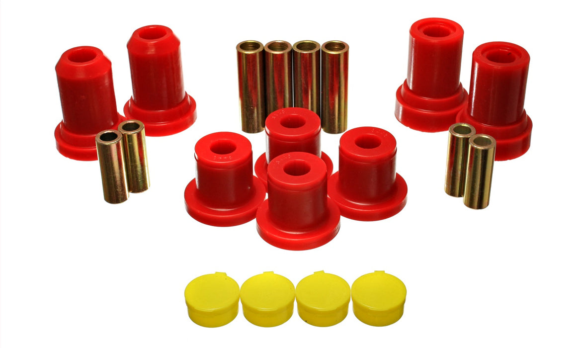Energy Suspension 4.3160R Control Arm Bushing Set; Red; Front; Performance Polyurethane; - Truck Part Superstore
