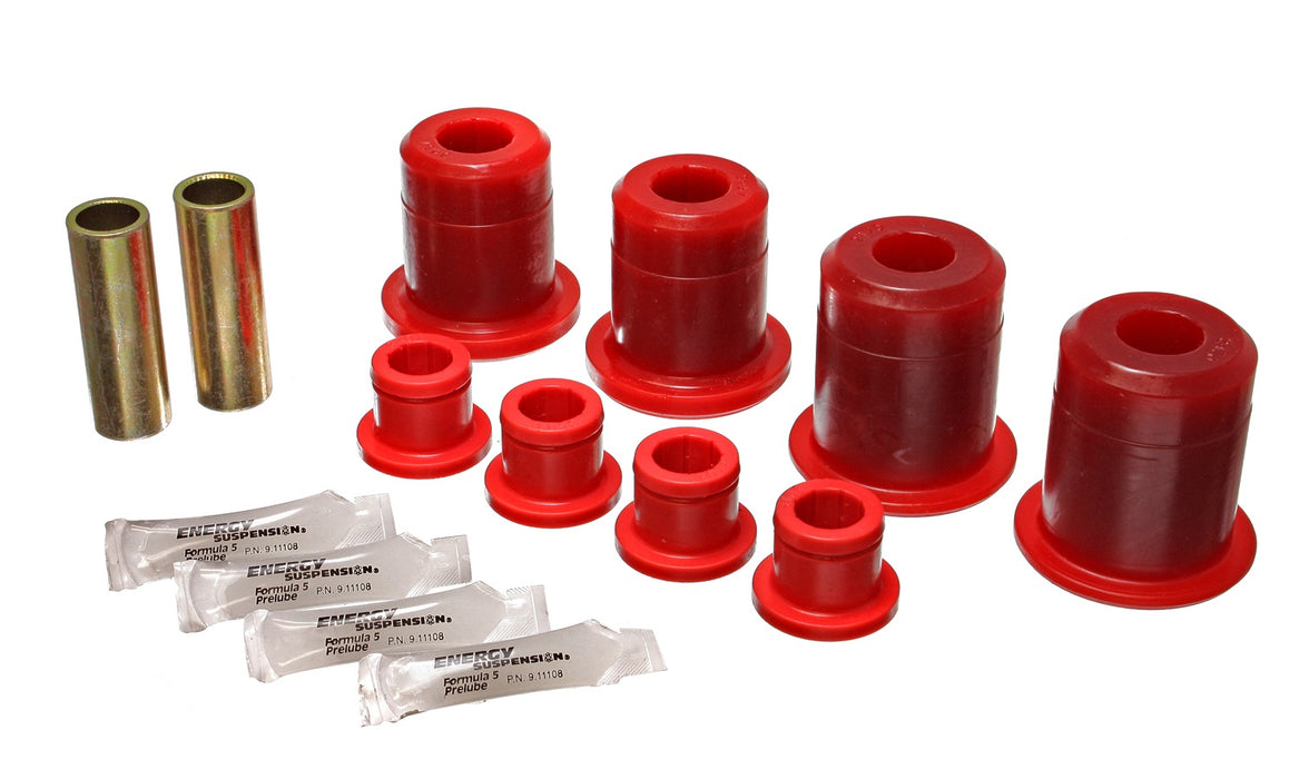 Energy Suspension 4.3161R Control Arm Bushing Set; Red; Rear; Performance Polyurethane; - Truck Part Superstore
