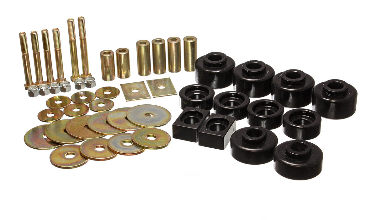 Energy Suspension 4.4114G Body Cab Mount Set; Black; Performance Polyurethane; - Truck Part Superstore