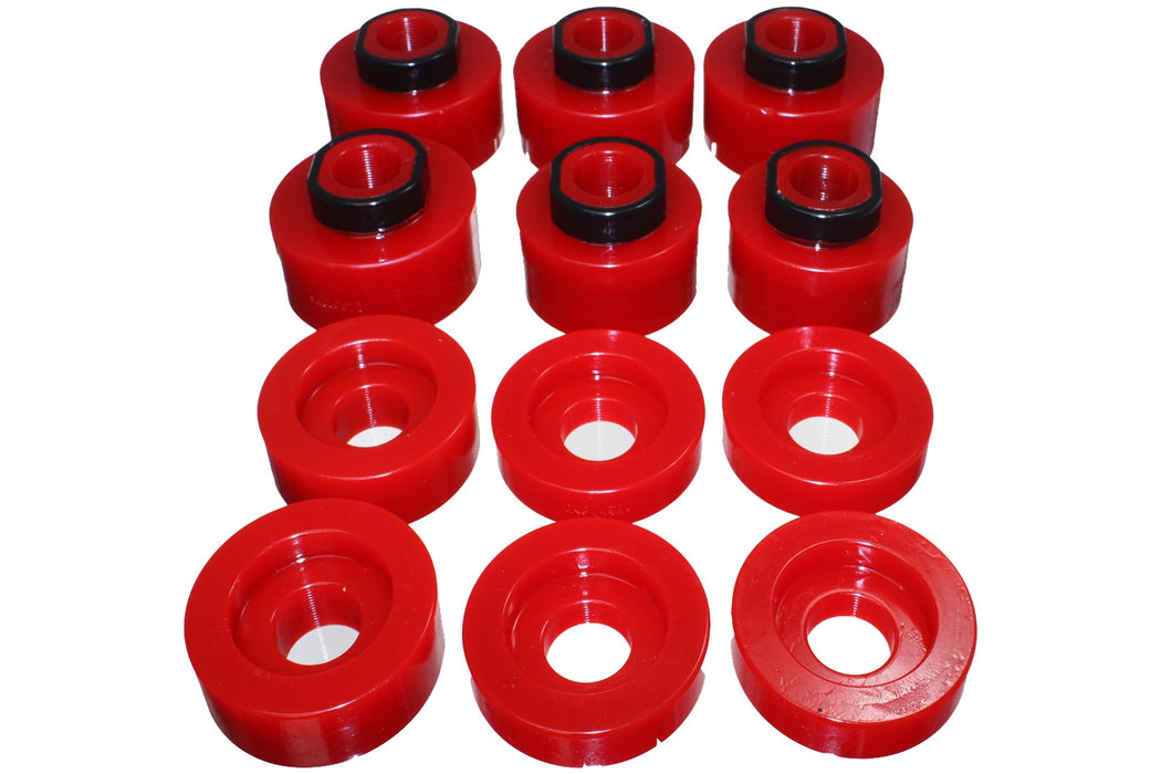 Energy Suspension 4.4125R Body Mount Set; Red; Performance Polyurethane; - Truck Part Superstore