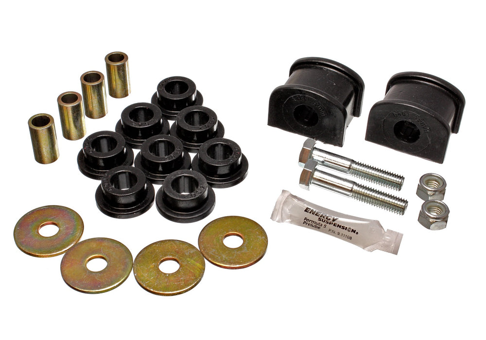 Energy Suspension 4.5153G Sway Bar Bushing Set; Black; Rear; Bar Dia. 19mm; Performance Polyurethane; - Truck Part Superstore
