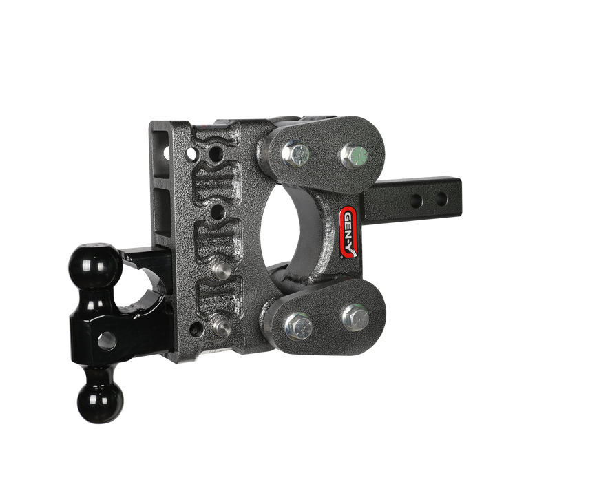 GEN-Y Hitch GH-1224 The BOSS TORSION-FLEX 2" Shank 5" Drop 1.7K TW 16K Hitch Dual-Ball & Pintle Lock - Truck Part Superstore