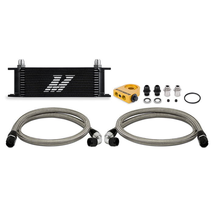 Mishimoto MMOC-U13TBK Universal Thermostatic Oil Cooler Kit, 13-Row, Black - Truck Part Superstore