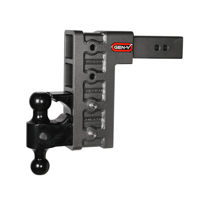 GEN-Y Hitch GH-624 MEGA-DUTY 2.5" Shank 9" Drop 3K TW 21K Hitch with Dual-Ball & Pintle Lock - Truck Part Superstore