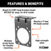 CURT 58291 Connector Mounting Bracket for 7-Way RV Blade (Black; Packaged) - Truck Part Superstore