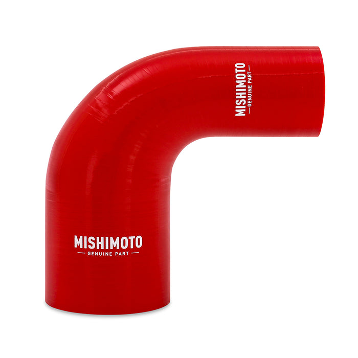Mishimoto MMCP-R90-17525RD Mishimoto 90-Degree Silicone Transition Coupler, 1.75-in to 2.50-in, Red - Truck Part Superstore