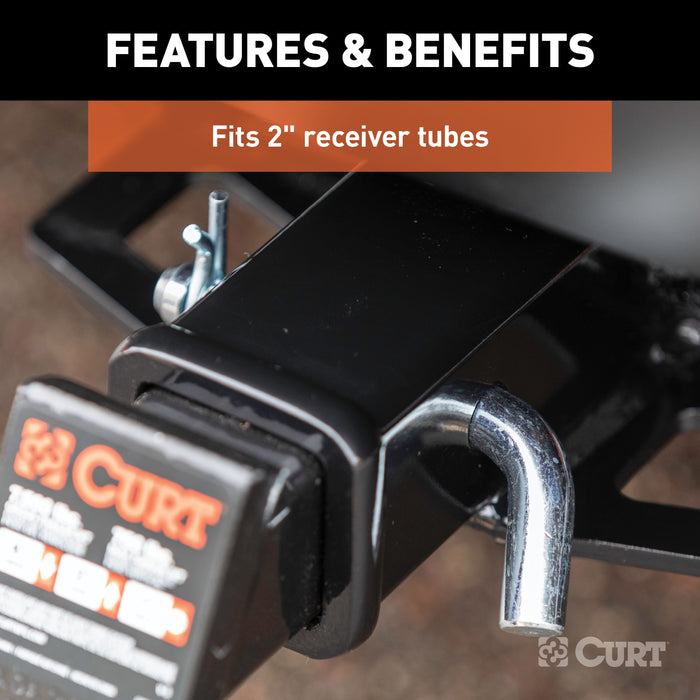 CURT 21505 5/8in. Hitch Pin with Groove (2in. Receiver; Zinc; Packaged) - Truck Part Superstore