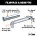 CURT 21561 1/2in. Swivel Hitch Pin with 5/8in. Adapter (1-1/4in. or 2in. Receiver; Zinc; Pa - Truck Part Superstore