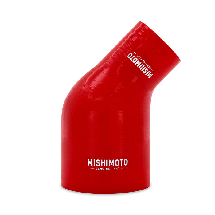Mishimoto MMCP-R45-2540RD Mishimoto 45-Degree Silicone Transition Coupler, 2.50-in to 4.00-in, Red - Truck Part Superstore