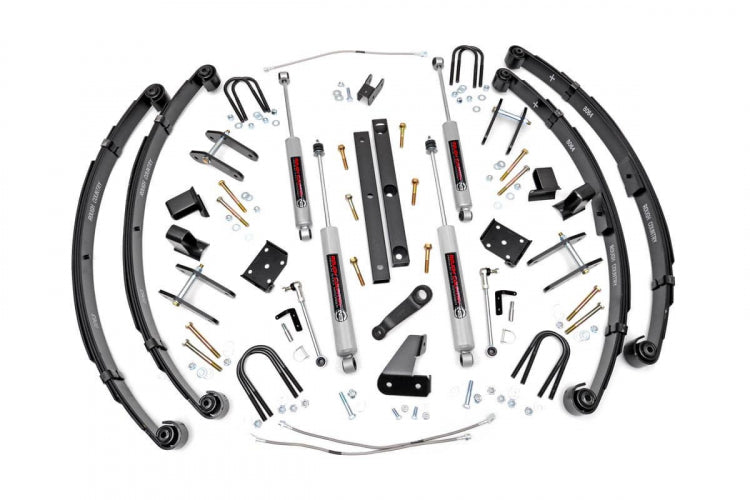 Rough Country 617.2 4.5 Inch Jeep X-Series Suspension Lift Kit Power Steering 87-95 4WD Jeep Wrangler YJ Rough Country - Truck Part Superstore