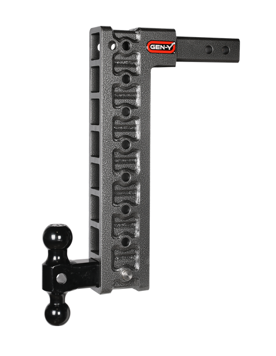 GEN-Y Hitch GH-318 MEGA-DUTY 2" Shank 17.5" Drop 1.5K TW 10K Hitch Dual-Ball & Stabilizer Kit - Truck Part Superstore