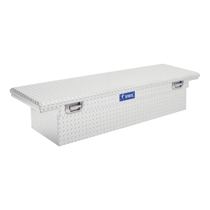 UWS EC10481 Bright Aluminum 69in. Crossover Truck Tool Box with Pull Handles (Heavy Packagin - Truck Part Superstore