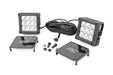 Rough Country 70905DRL 4 Inch Square Cree LED Lights Pair Chrome Series w/Cool White DRL Rough Country - Truck Part Superstore