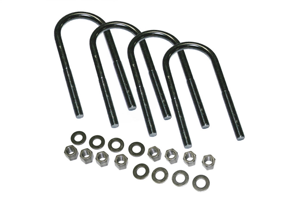 Superlift 10924 U-Bolt 4 Pack-9/16 x 3 5/8 x 15.5-Round w/Hardware - Truck Part Superstore