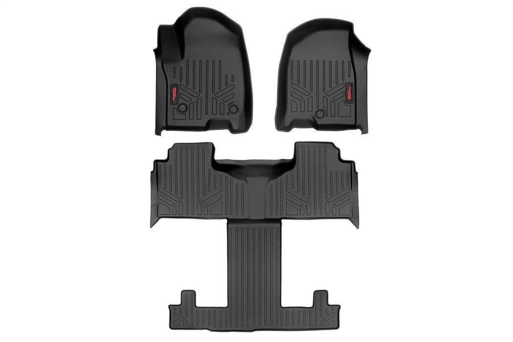 Rough Country M-21712 Floor Mats Front and Rear Bucket Set 21-22 Chevy/GMC Tahoe/Yukon Rough Country - Truck Part Superstore