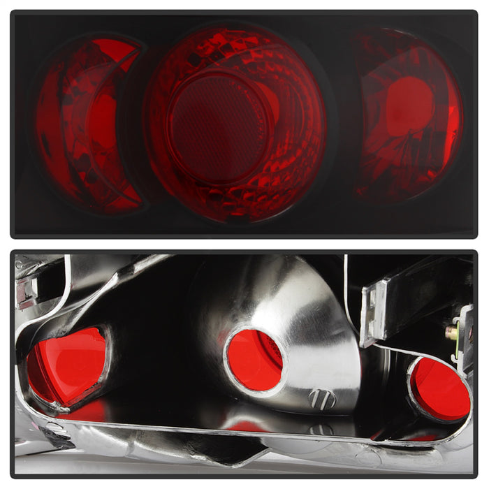 Spyder Auto 5000002 Euro Style Tail Lights; Uses Stock Bulbs; Pair; Black; - Truck Part Superstore