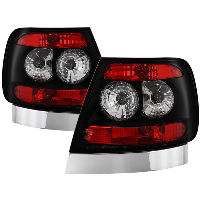 Spyder Auto 5000064 Euro Style Tail Lights; Uses Stock Bulbs; Pair; Black; - Truck Part Superstore