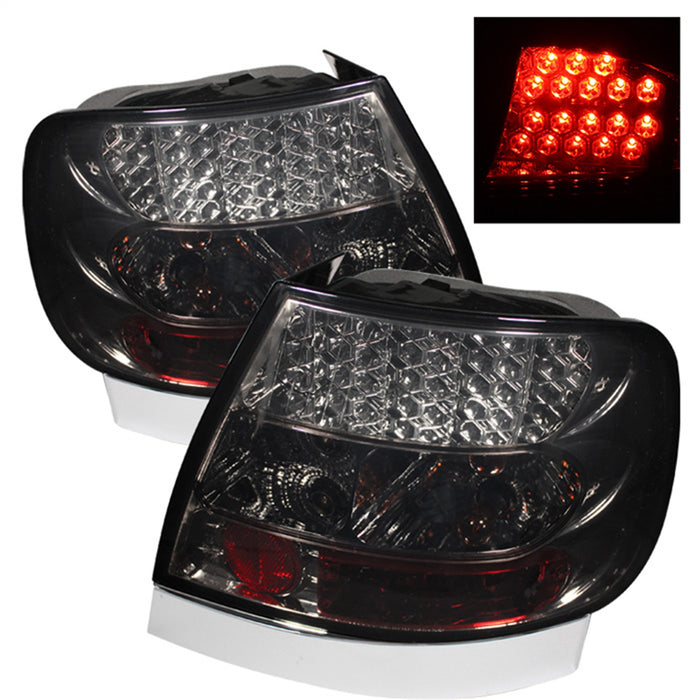 Spyder Auto 5000132 LED Tail Lights; Uses S25 Amber 120 Degree Single Filament Bulb; Pair; Smoke; - Truck Part Superstore