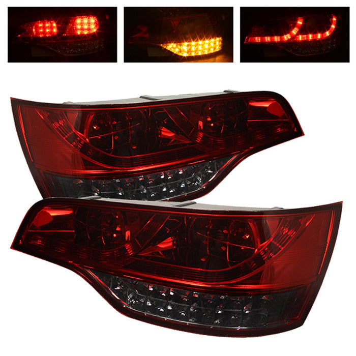 Spyder Auto 5000309 LED Tail Lights; Uses Stock Bulbs; Pair; Red/Smoke; - Truck Part Superstore