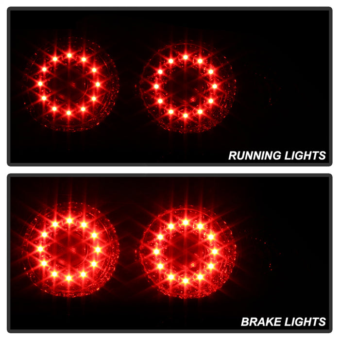 Spyder Auto 5000385 LED Tail Lights; Uses Stock Bulbs; Pair; Red/Clear; - Truck Part Superstore