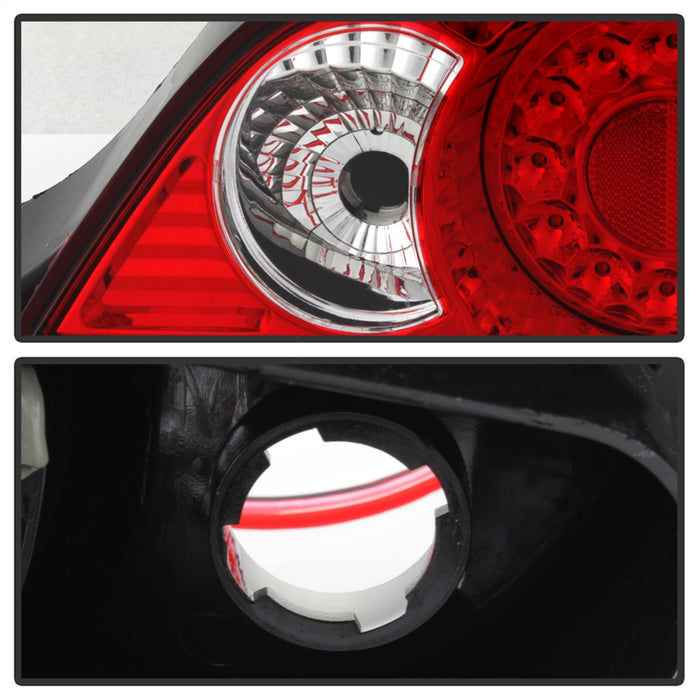 Spyder Auto 5000385 LED Tail Lights; Uses Stock Bulbs; Pair; Red/Clear; - Truck Part Superstore