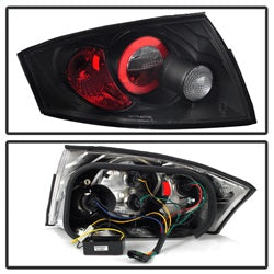 Spyder Auto 5000408 Euro Style Tail Lights; Uses Stock Bulbs; Pair; Black; - Truck Part Superstore