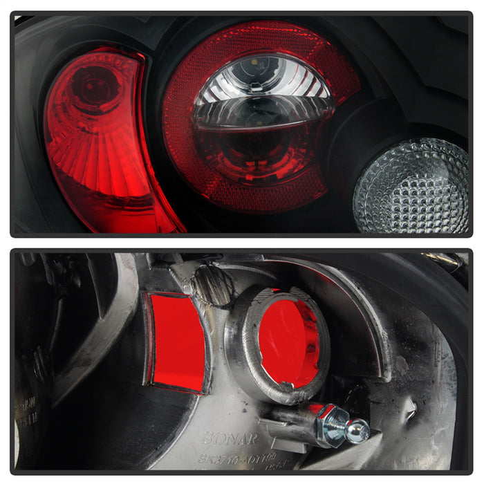 Spyder Auto 5000408 Euro Style Tail Lights; Uses Stock Bulbs; Pair; Black; - Truck Part Superstore
