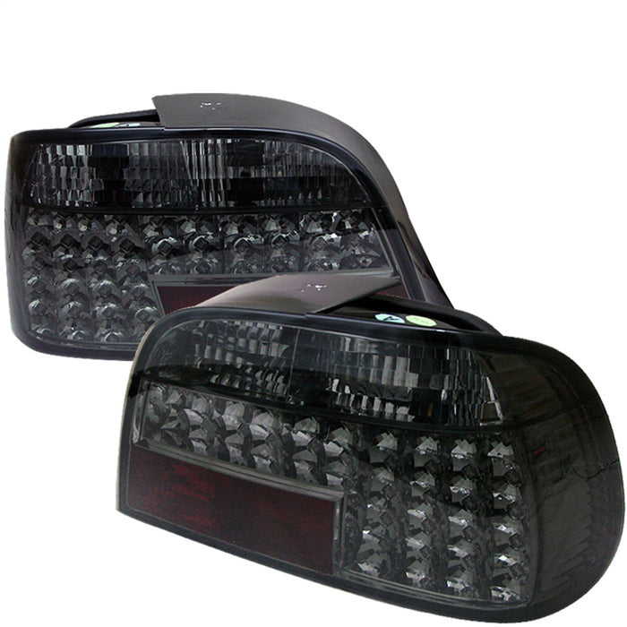 Spyder Auto 5000644 LED Tail Lights; Uses S25 Amber 120 Degree Single Filament Bulb; Pair; Smoke; - Truck Part Superstore