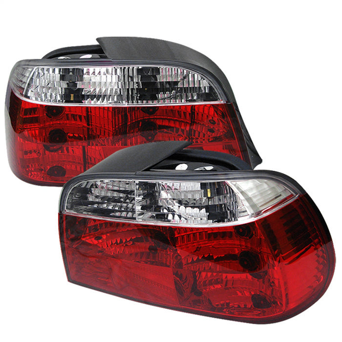 Spyder Auto 5000651 Crystal Tail Lights; Uses Stock Bulbs; Pair; Red/Clear; - Truck Part Superstore