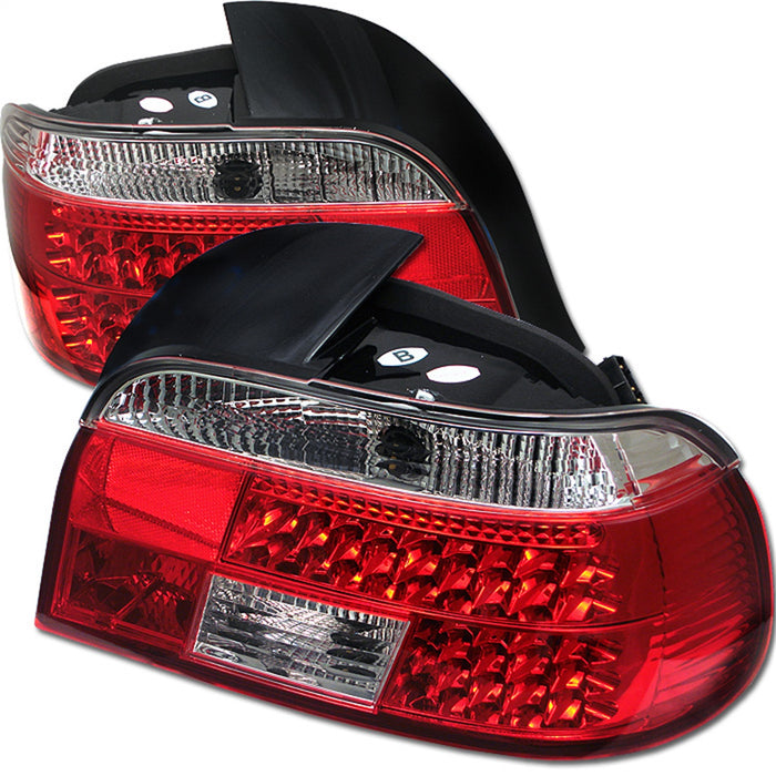 Spyder Auto 5000675 LED Tail Lights; Uses Stock Bulbs; Pair; Red/Clear; - Truck Part Superstore