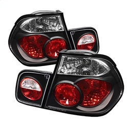 Spyder Auto 5000712 Euro Style Tail Lights; Uses Stock Bulbs; Pair; Black; - Truck Part Superstore