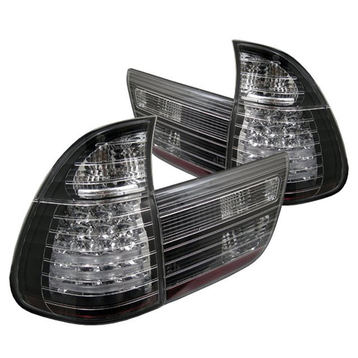 Spyder Auto 5000781 LED Tail Lights; Uses Stock Bulbs; 4 pc.; Black; - Truck Part Superstore