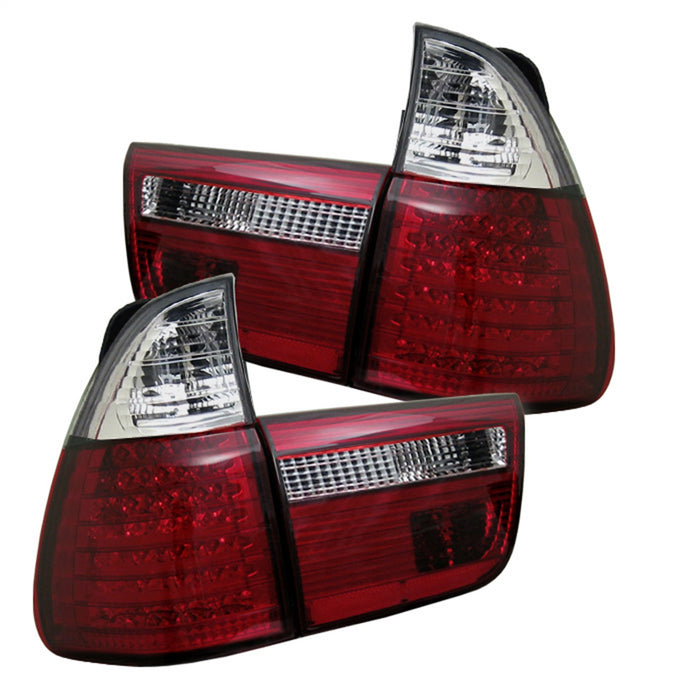 Spyder Auto 5000804 LED Tail Lights; Uses Stock Bulbs; 4 pc.; Red/Clear; - Truck Part Superstore