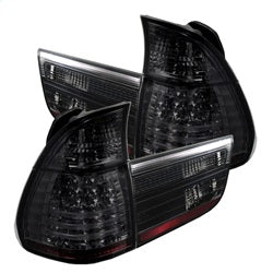 Spyder Auto 5000828 LED Tail Lights; Uses S25 Amber 120 Degree Single Filament Bulb; 4 pc.; Smoke; - Truck Part Superstore