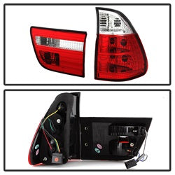 Spyder Auto 5000835 Euro Style Tail Lights; Uses Stock Bulbs; 4 pc.; Red/Clear; - Truck Part Superstore