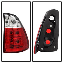 Spyder Auto 5000835 Euro Style Tail Lights; Uses Stock Bulbs; 4 pc.; Red/Clear; - Truck Part Superstore