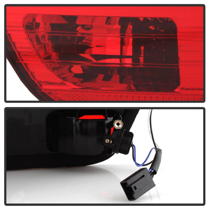 Spyder Auto 5000835 Euro Style Tail Lights; Uses Stock Bulbs; 4 pc.; Red/Clear; - Truck Part Superstore