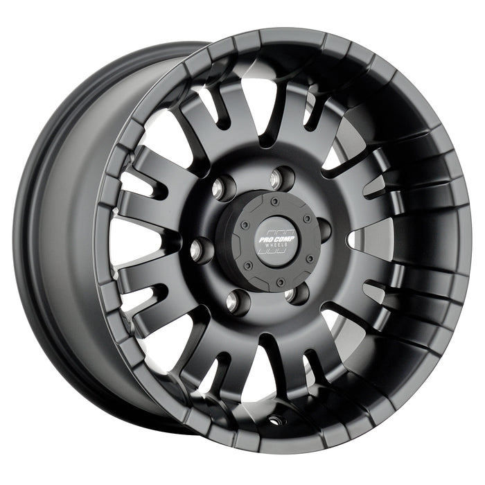 Pro Comp Alloy Wheels 5001-6883 Series 5001 16x8 with 6 on 5.5 Bolt Pattern 4.5 Backspace Satin Black Finish Pro Comp Alloy Wheels - Truck Part Superstore