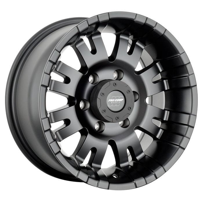 Pro Comp Alloy Wheels 5001-6883 Series 5001 16x8 with 6 on 5.5 Bolt Pattern 4.5 Backspace Satin Black Finish Pro Comp Alloy Wheels - Truck Part Superstore