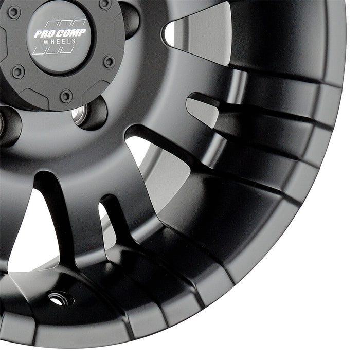Pro Comp Alloy Wheels 5001-6883 Series 5001 16x8 with 6 on 5.5 Bolt Pattern 4.5 Backspace Satin Black Finish Pro Comp Alloy Wheels - Truck Part Superstore