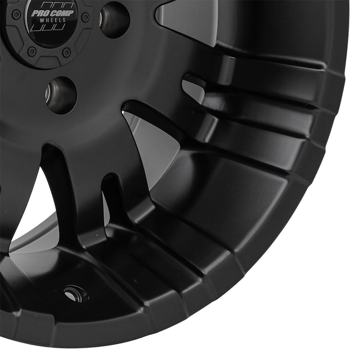 Pro Comp Alloy Wheels 5001-7973 Series 5001 17x9 with 5 on 5 Bolt Pattern 4.75 Backspace Satin Black Finish Pro Comp Alloy Wheels - Truck Part Superstore