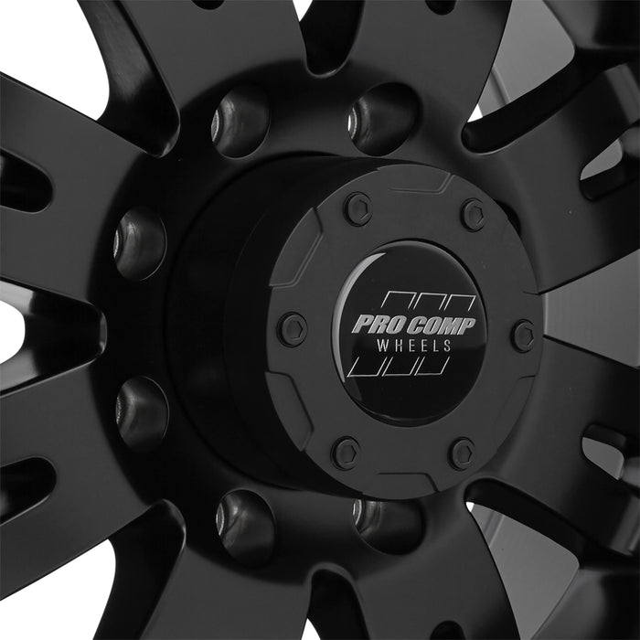 Pro Comp Alloy Wheels 5001-7982 Series 5001 17x9 with 8 on 6.5 Bolt Pattern 4.75 Backspace Satin Black Finish Pro Comp Alloy Wheels - Truck Part Superstore