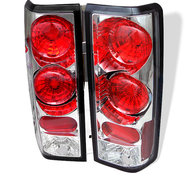 Spyder Auto 5001009 Euro Style Tail Lights; Uses Stock Bulbs; Pair; Chrome; - Truck Part Superstore