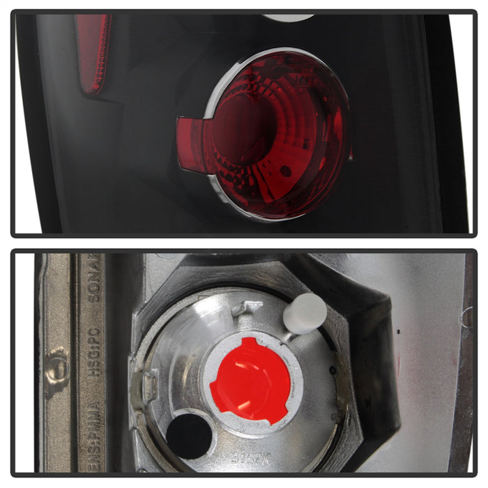 Spyder Auto 5001108 Euro Style Tail Lights; Uses Stock Bulbs; Pair; Black; - Truck Part Superstore