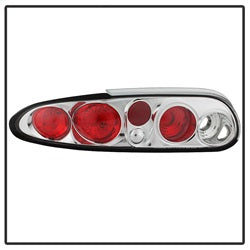 Spyder Auto 5001207 Euro Style Tail Lights; Uses Stock Bulbs; Pair; Chrome; - Truck Part Superstore