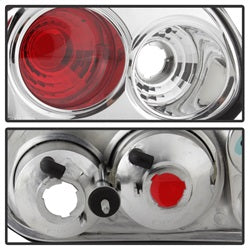 Spyder Auto 5001207 Euro Style Tail Lights; Uses Stock Bulbs; Pair; Chrome; - Truck Part Superstore